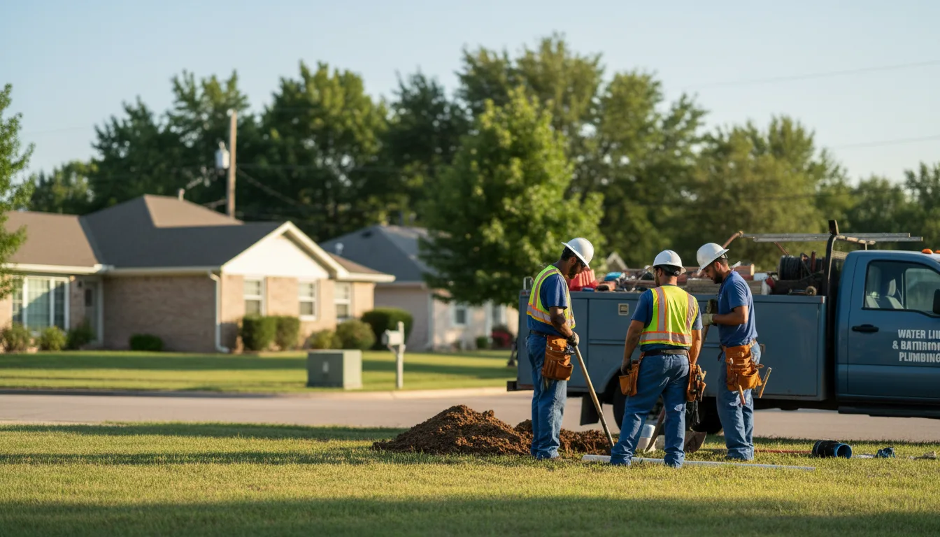 Residential water line and bathroom plumbing service in Wyatt, IN